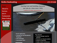 Tablet Screenshot of keffersealcoating.org